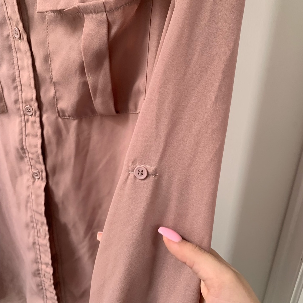 Pink/Mauve Button Down - Picture 5 of 7